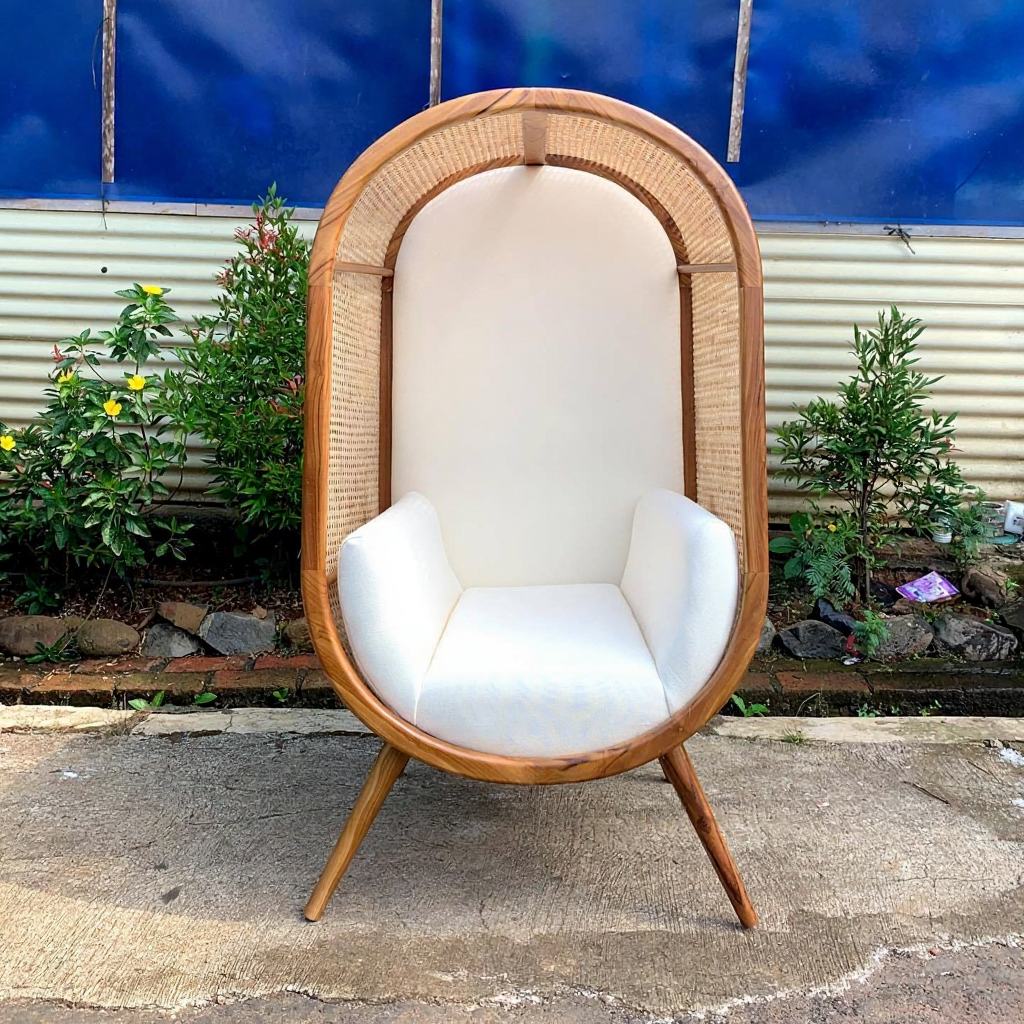 Handcrafted Minimalist Wooden Chair with Durable Frame