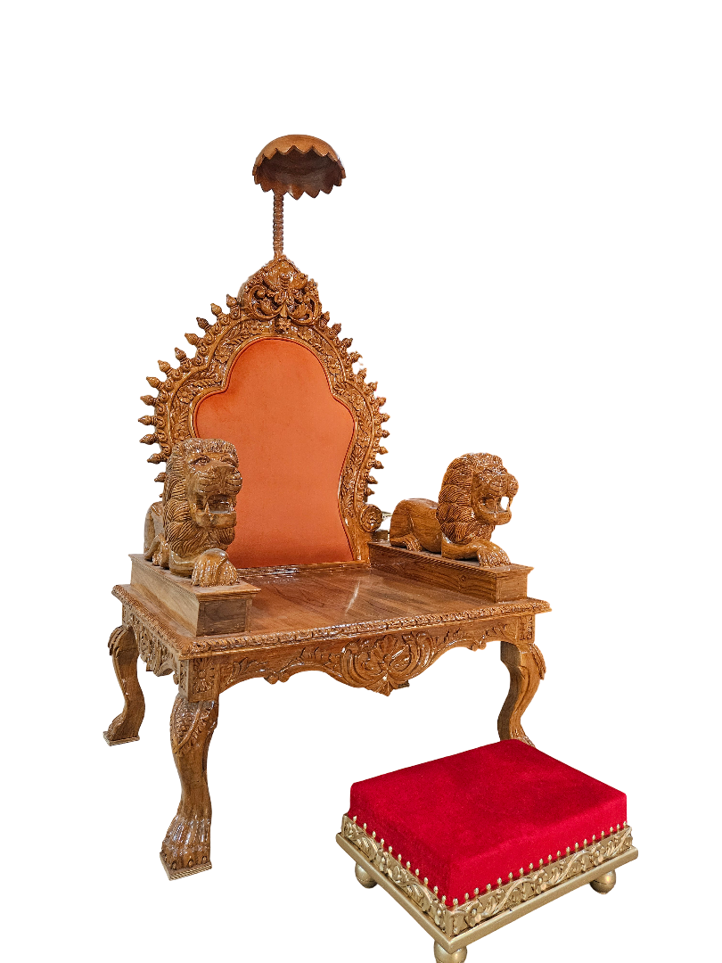 Antique Finish Guruji Chair for Puja Room & Ashram Use