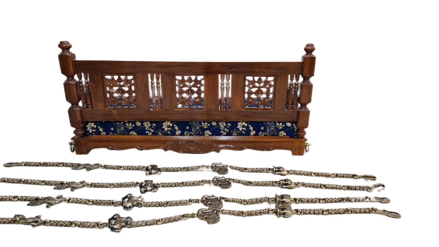 Traditional Indian Wooden Jhula for Home