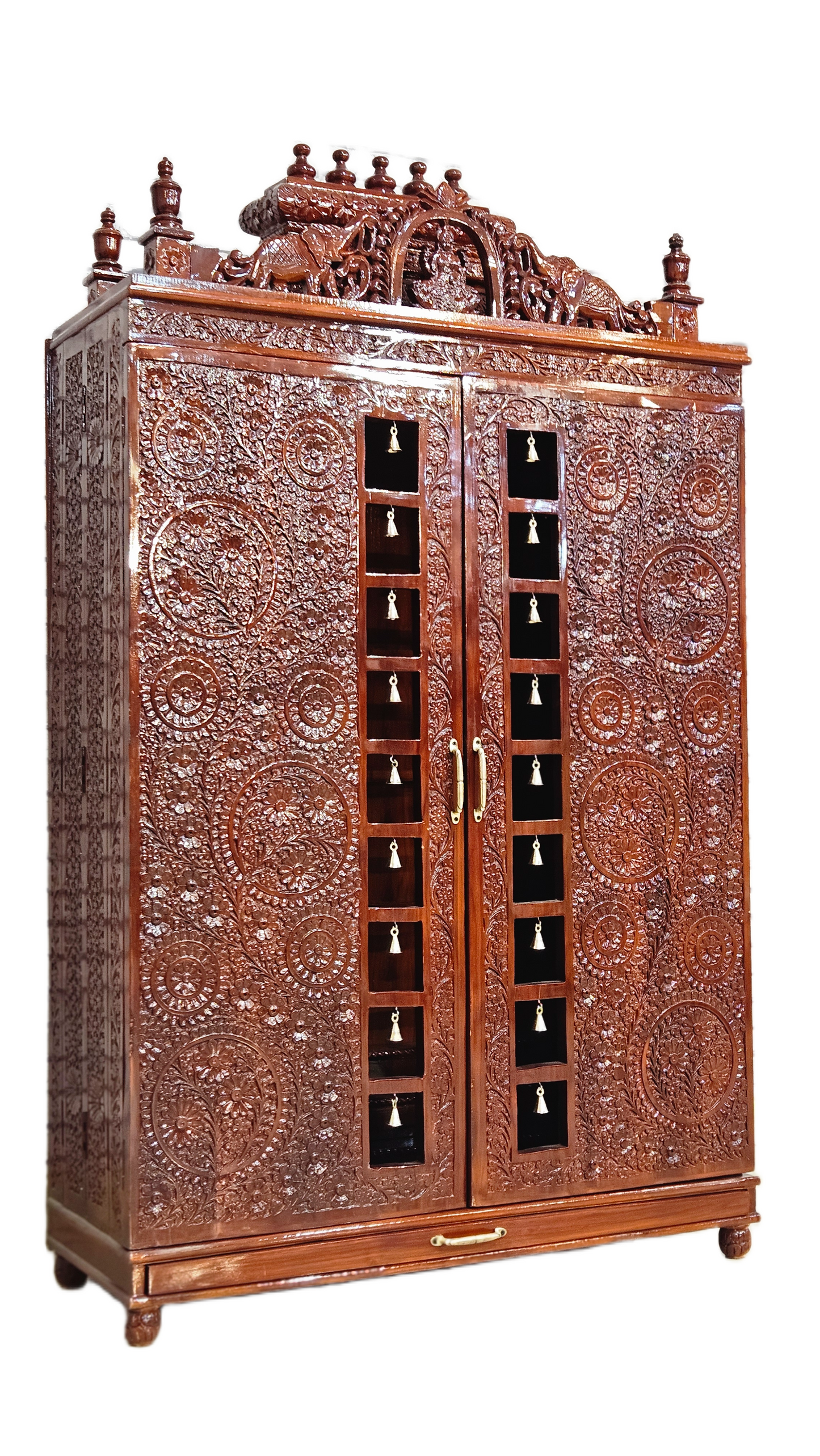 Compact Wooden Temple for Small Homes & Apartments