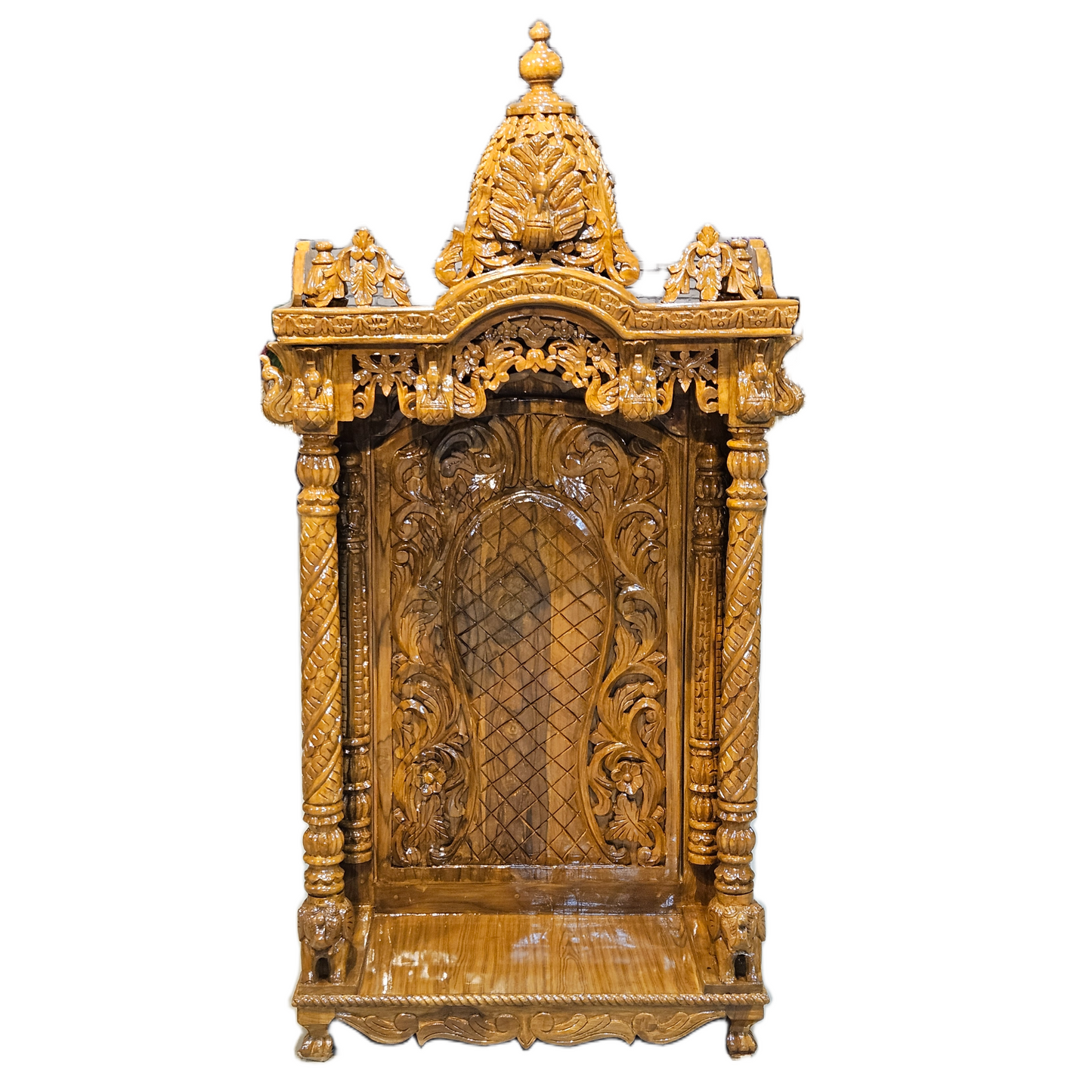 Antique Style Wooden Temple for Home Worship