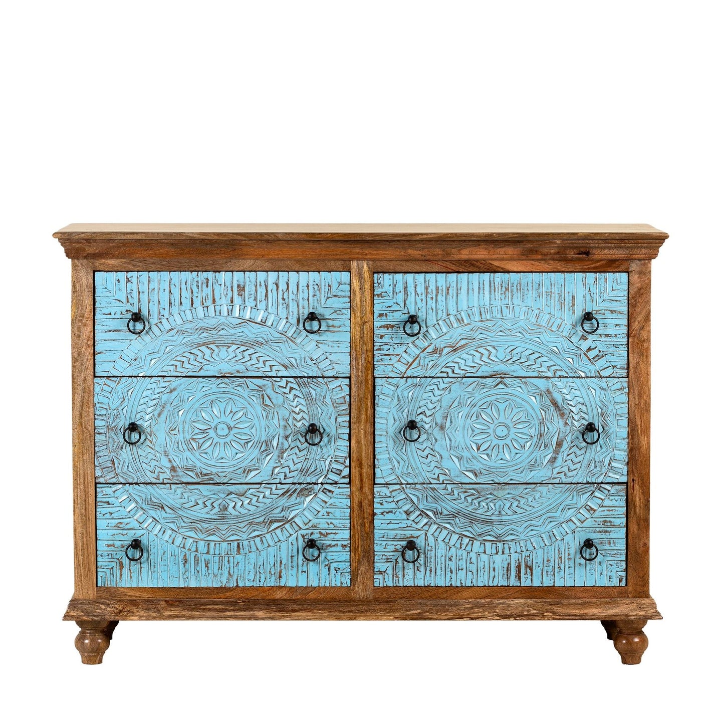 Handcrafted Carved Wooden Cabinet with Elegant Finish