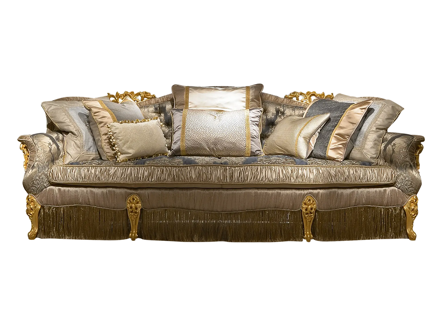 Luxury Handcrafted Carved Sofa Set with Royal Wooden Frame