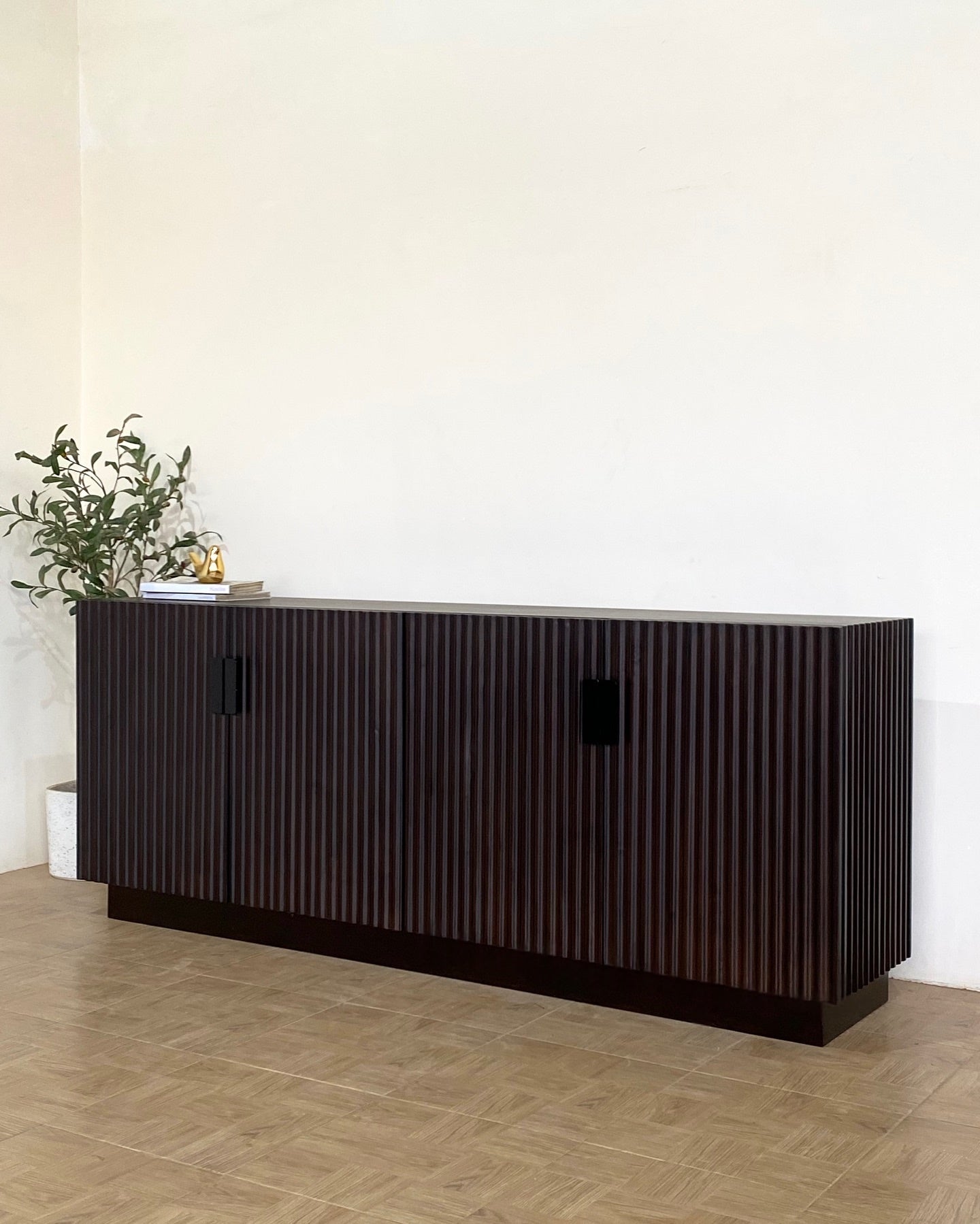 Wooden TV Unit for Living Room | Solid Wood Entertainment Console