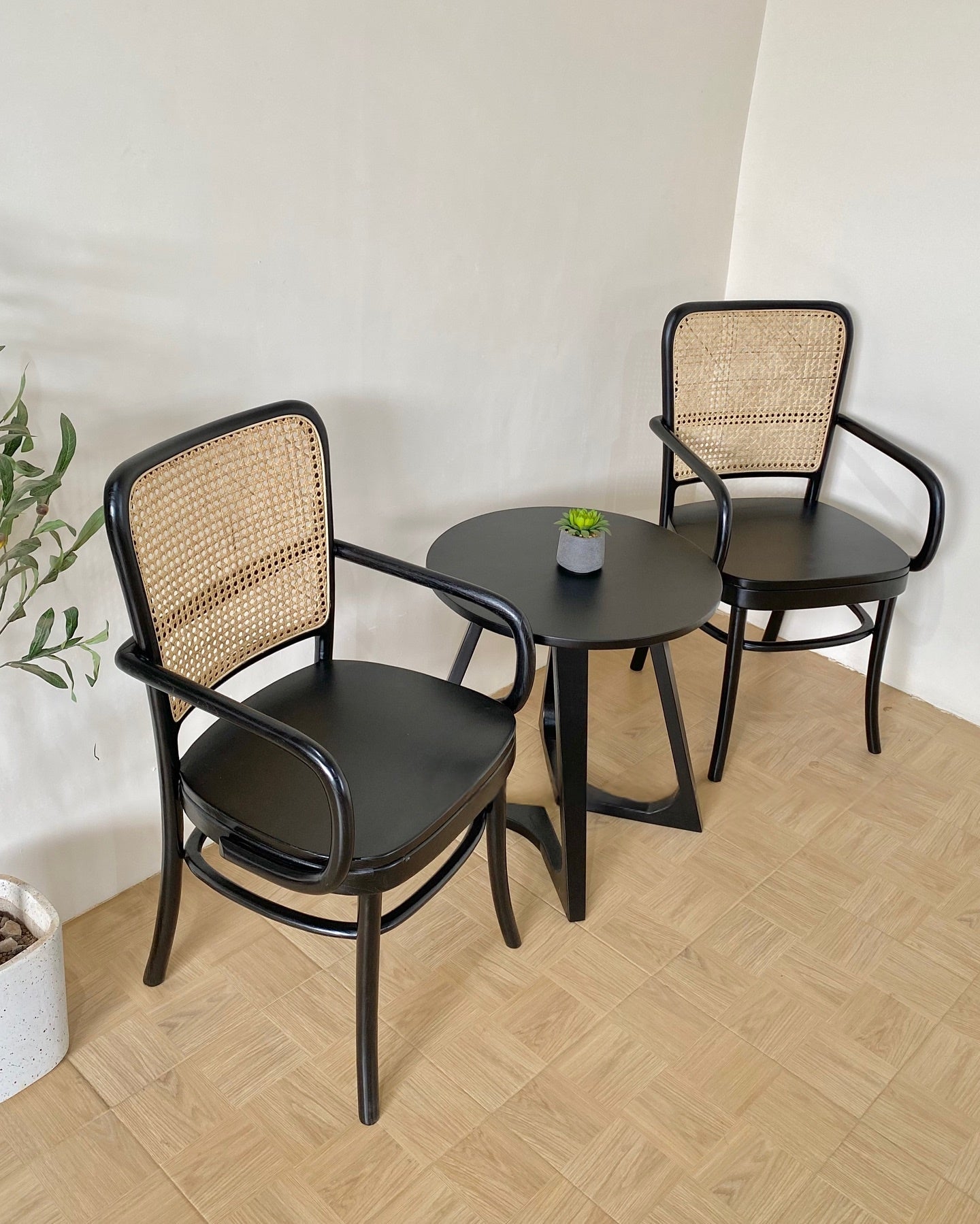 Elegant Minimalist Dining Chair with Solid Wood Frame