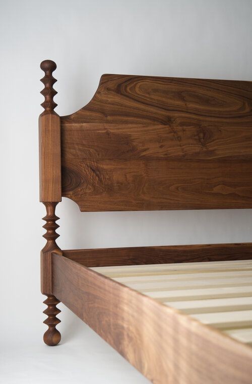Modern Wooden Poster Bed | Solid Wood Bed