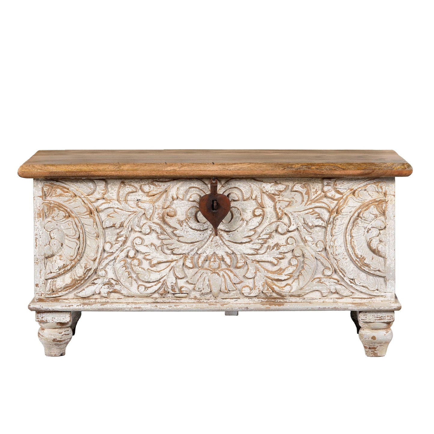 Ornate Carved Coffee Table with Royal Wooden Craftsmanship