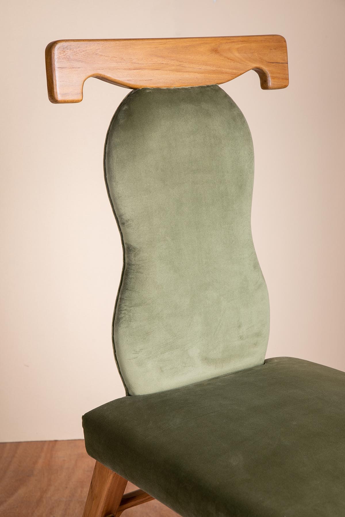 Handcrafted Wooden Dining Chair with Comfortable Backrest