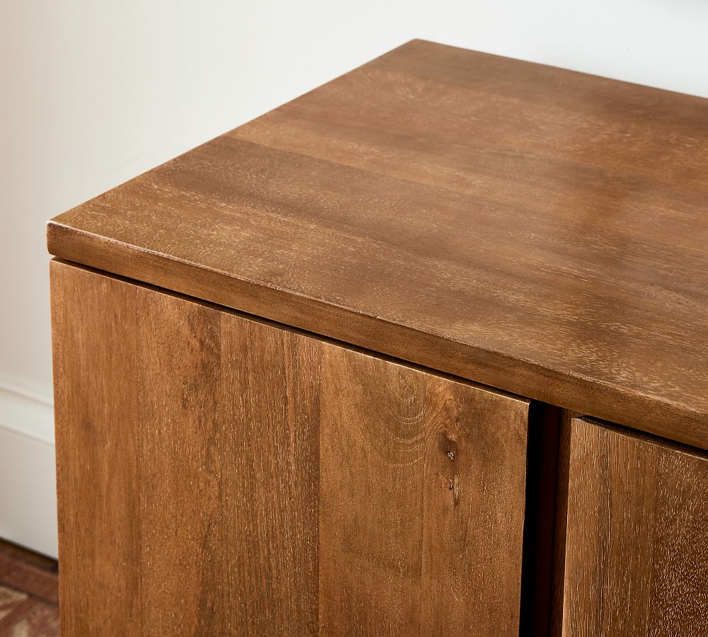 Handcrafted Minimal Wooden Cabinet with Functional Shelves