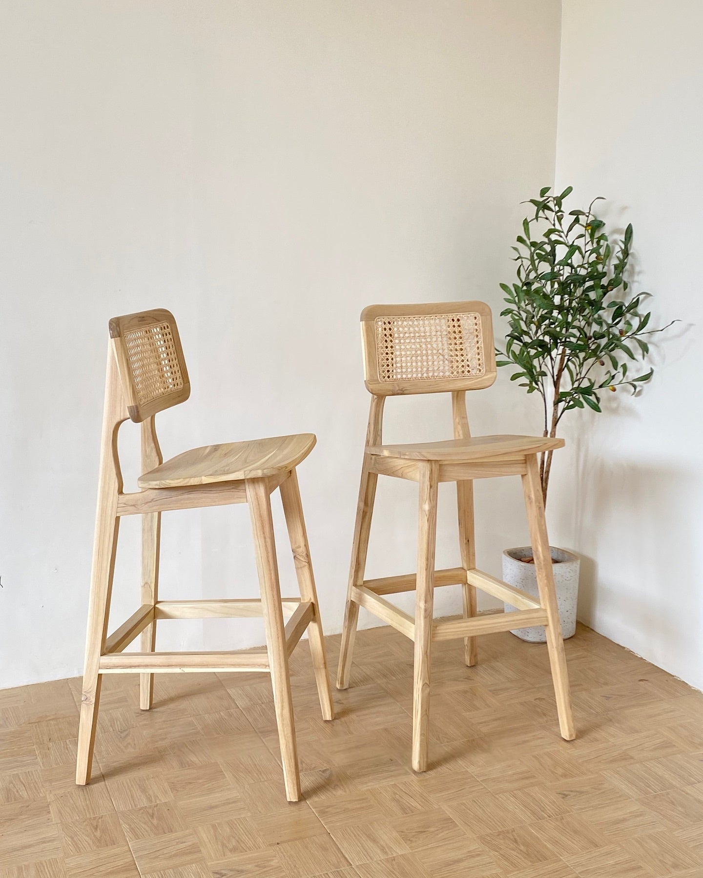 Modern Wooden Bar Chair | High Counter Chair for Kitchen & Home Bar