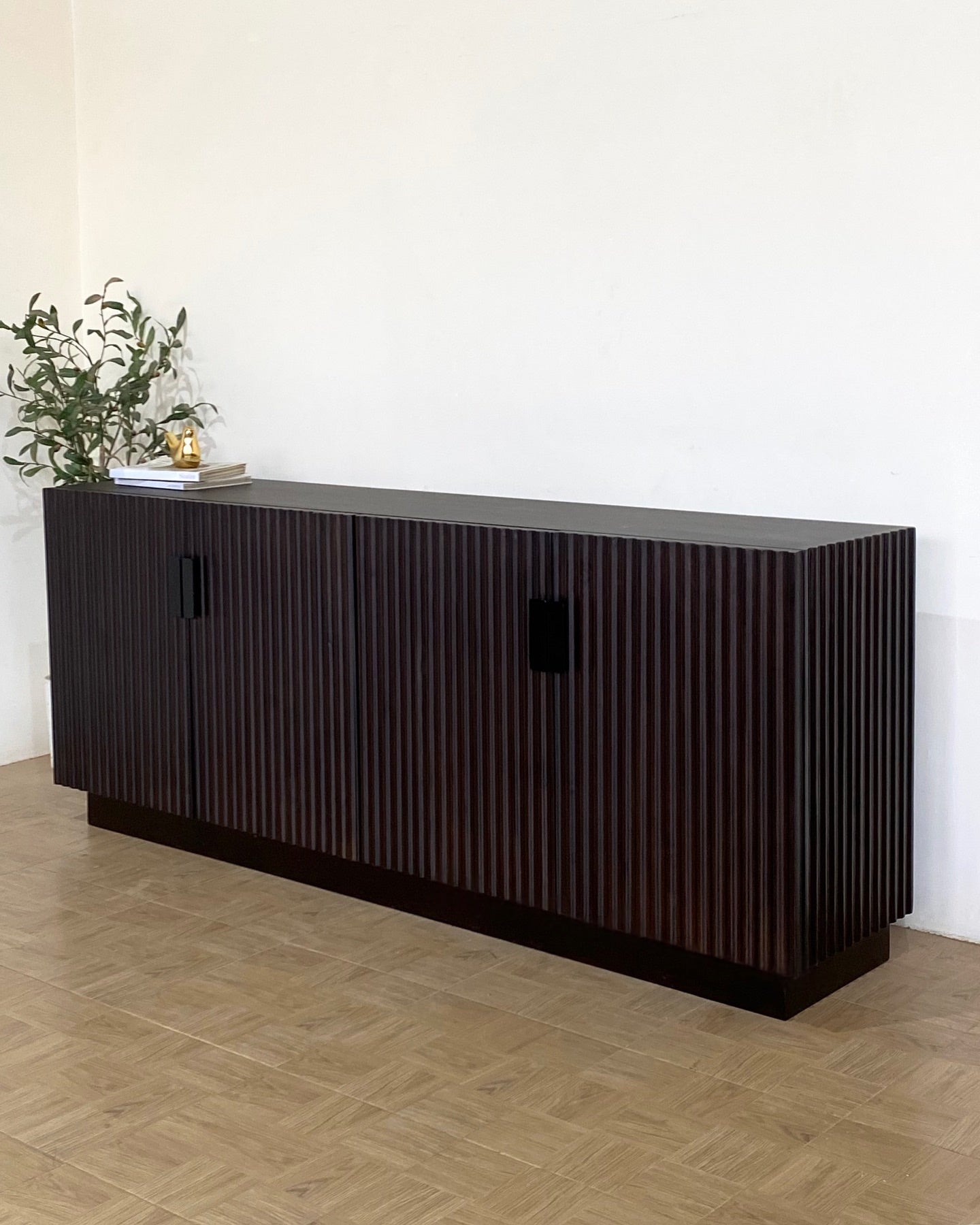 Wooden TV Unit for Living Room | Solid Wood Entertainment Console