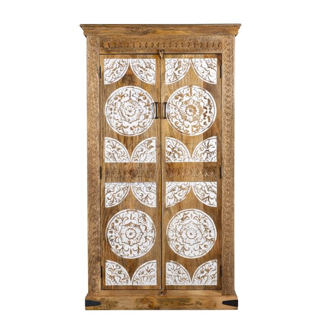 Ornate Carved Wooden Storage Unit for Luxury Homes