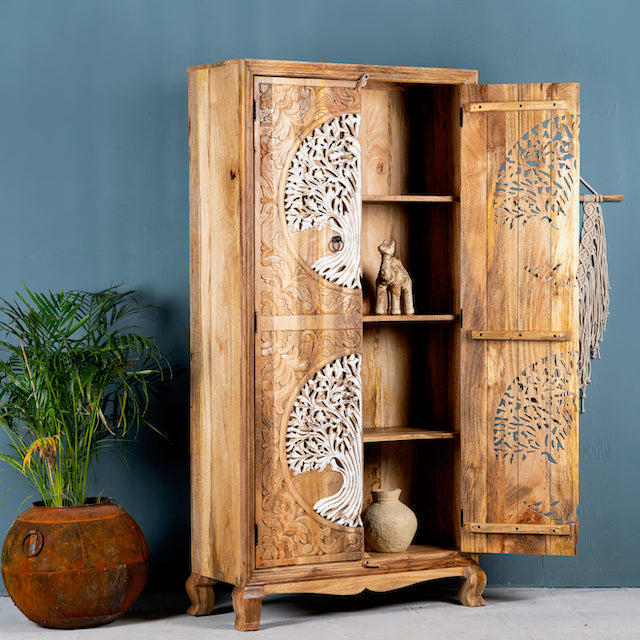 Contemporary Wooden Storage Cabinet with Minimal Design