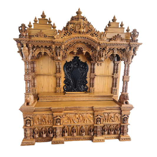 Designer Wooden Temple for Living Room & Prayer Area