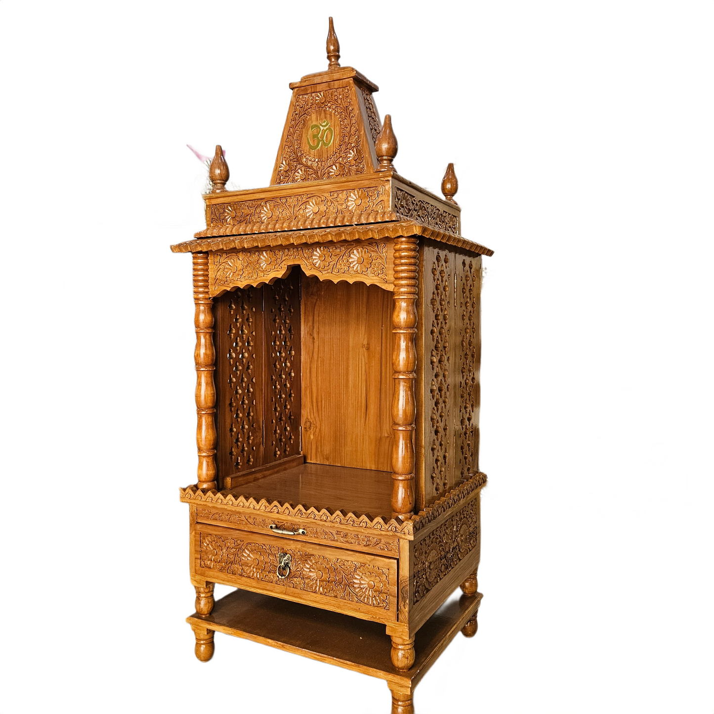 Luxury Wooden Temple with Spacious Prayer Area