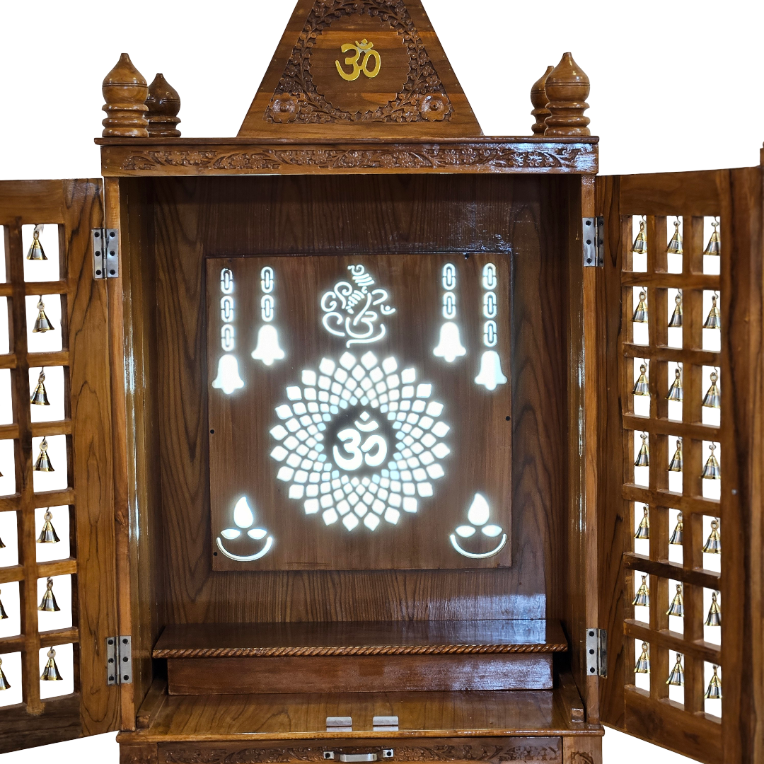 Elegant Wooden Temple for Office & Home Interiors