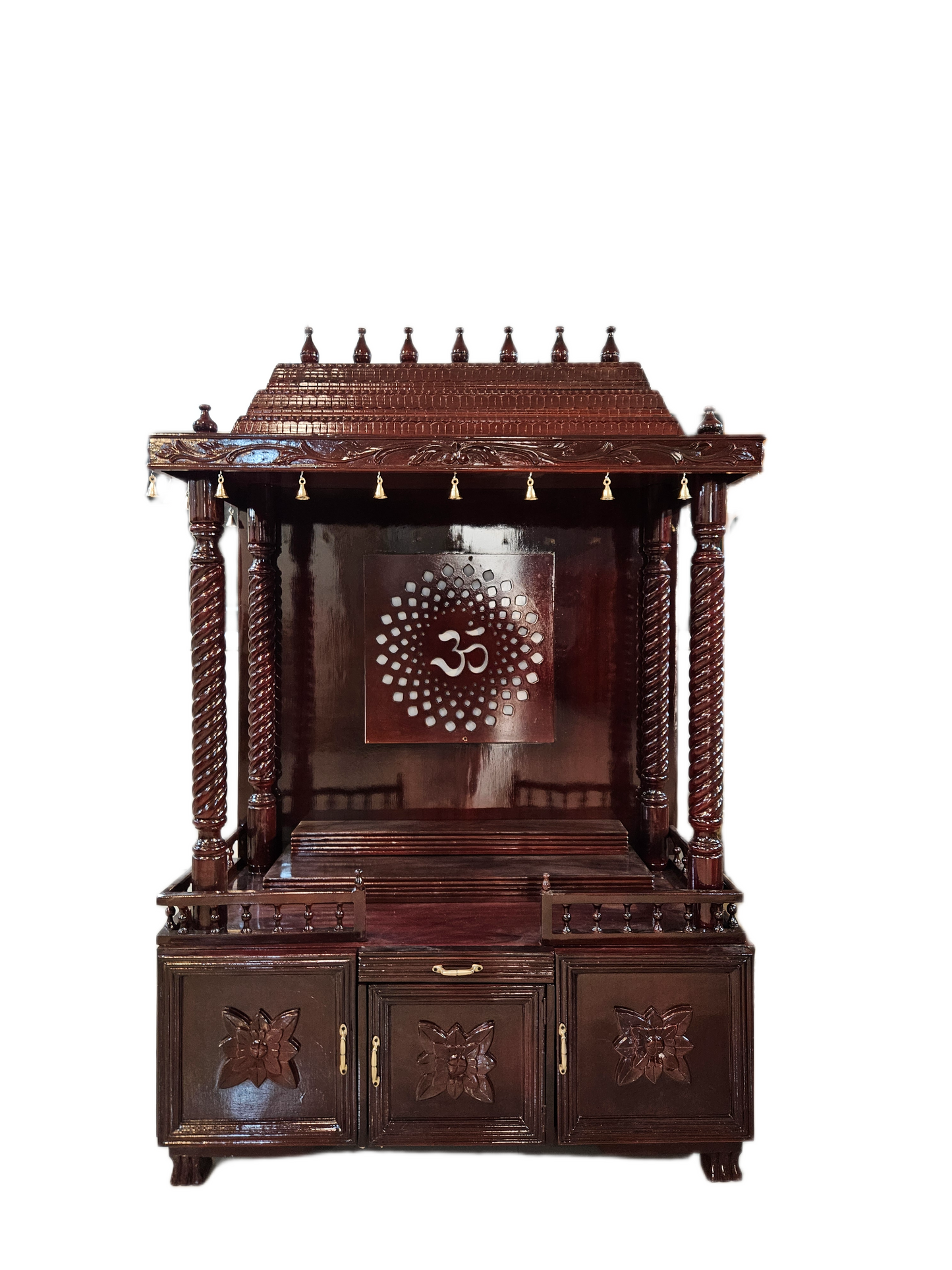 Compact Wooden Temple for Small Homes