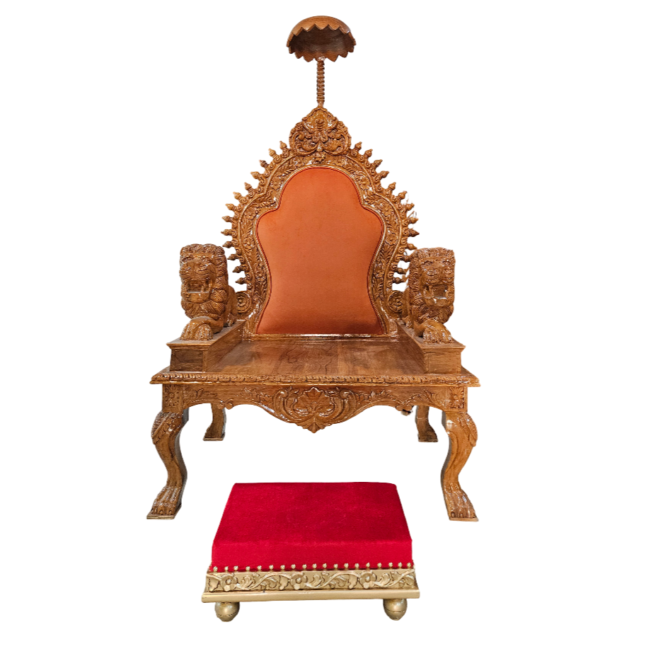 Antique Finish Guruji Chair for Puja Room & Ashram Use
