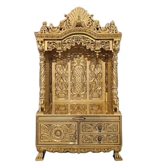 Artistic Wooden Temple for Daily Rituals