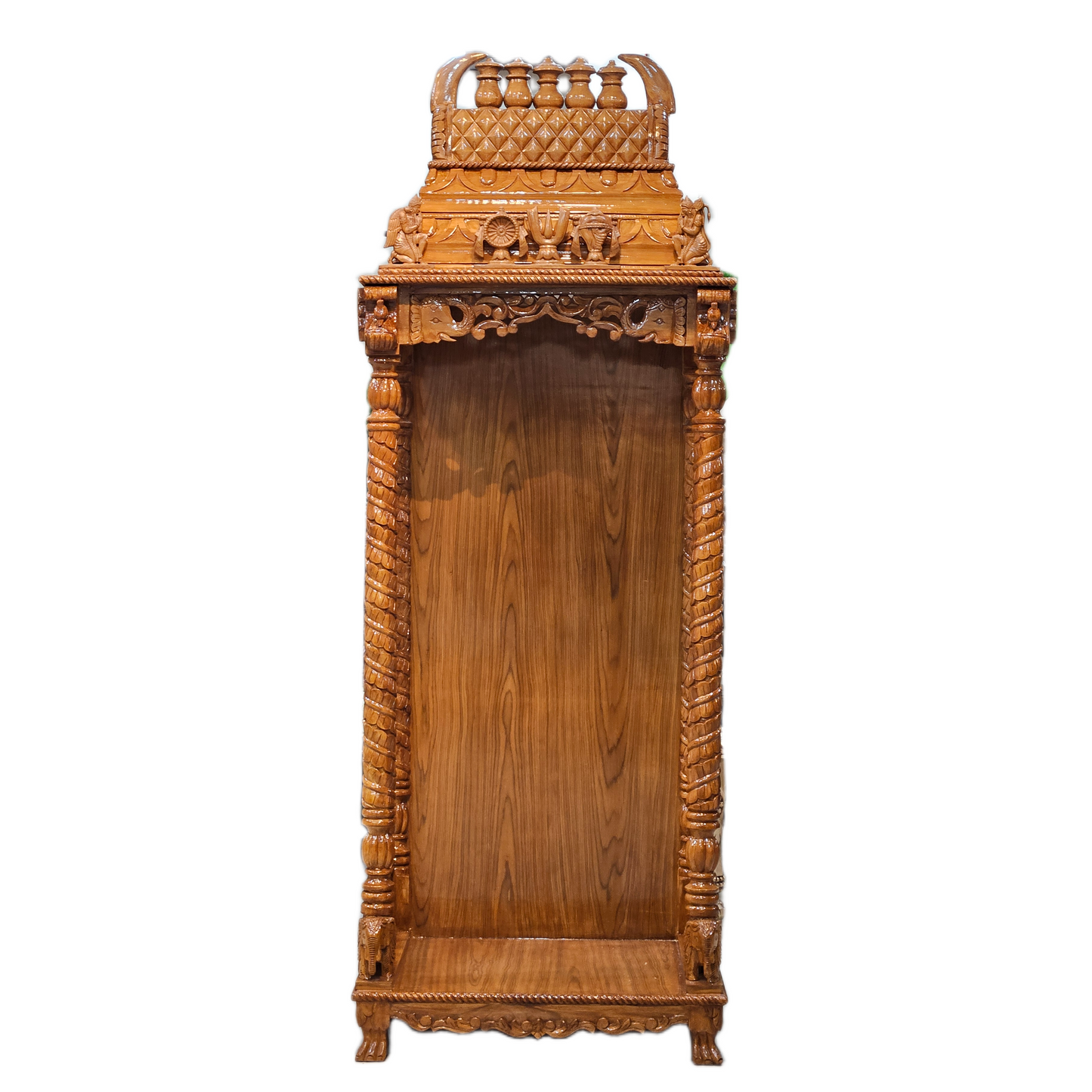 Designer Wooden Temple with Traditional Craftsmanship