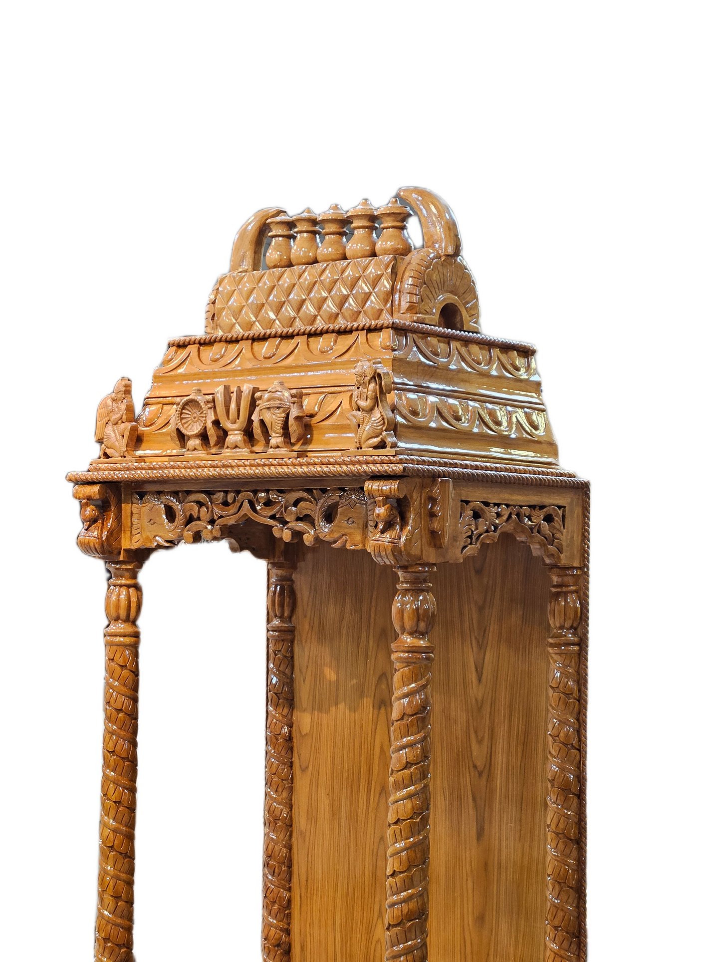 Designer Wooden Temple with Traditional Craftsmanship