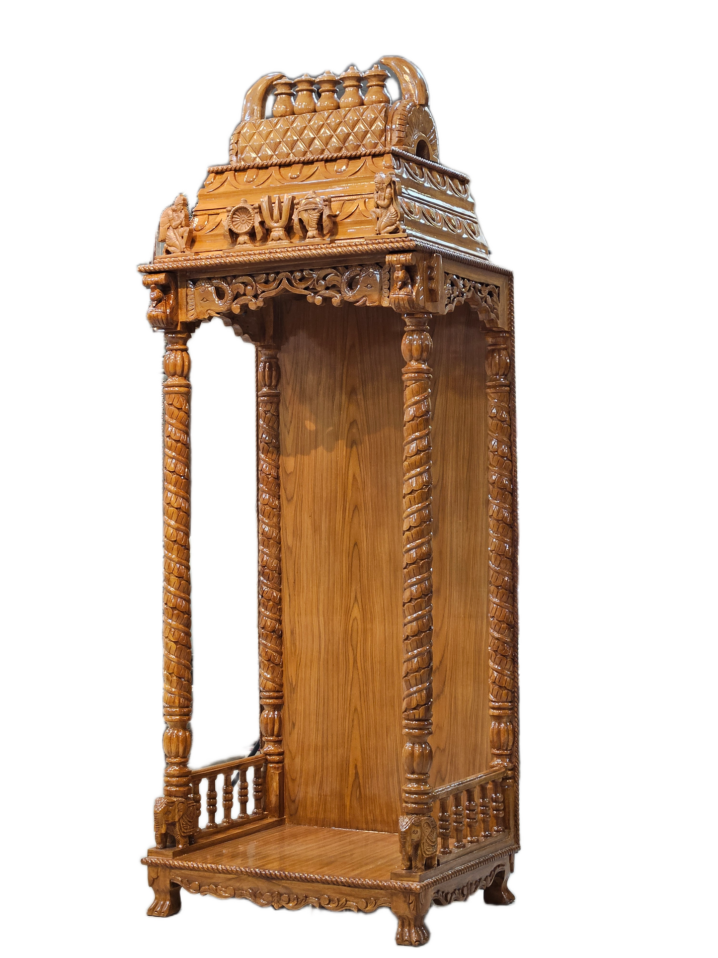 Designer Wooden Temple with Traditional Craftsmanship