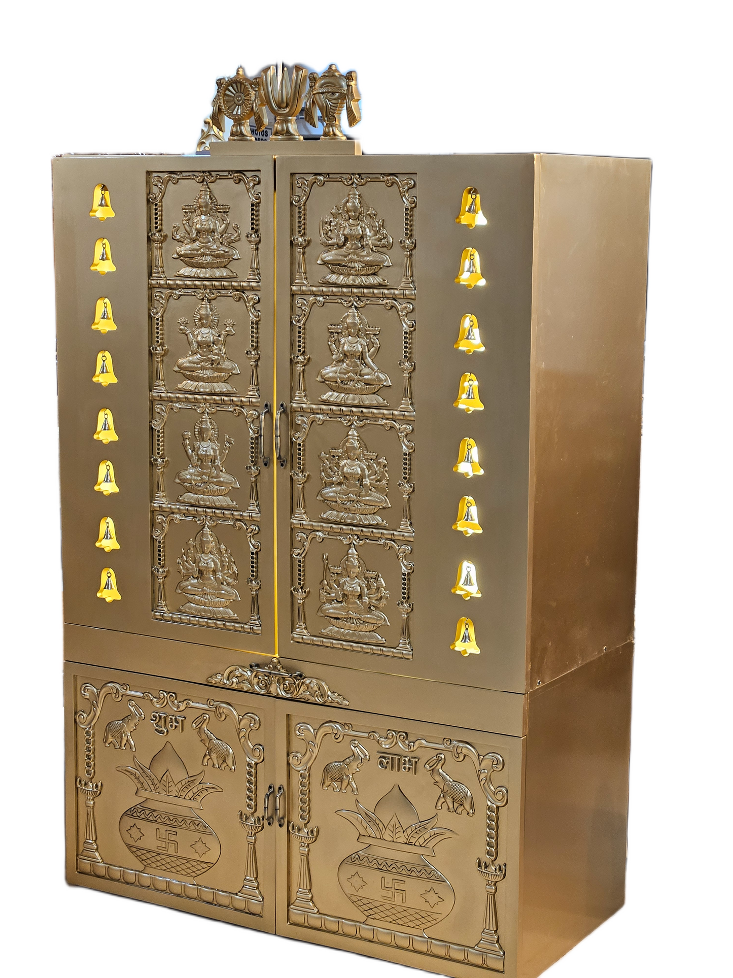 Traditional Wooden Temple for Home Pooja Room