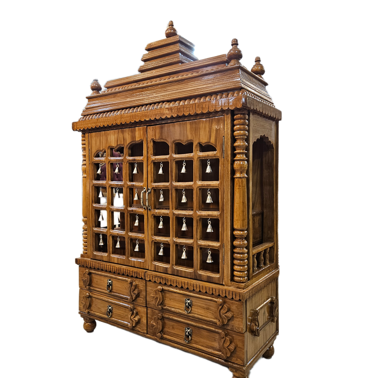Elegant Wooden Temple for Office & Home Interiors