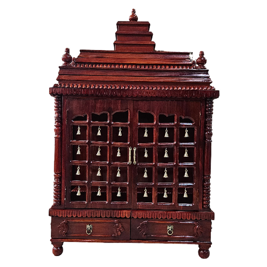 Classic Wooden Mandir with Traditional Artistry