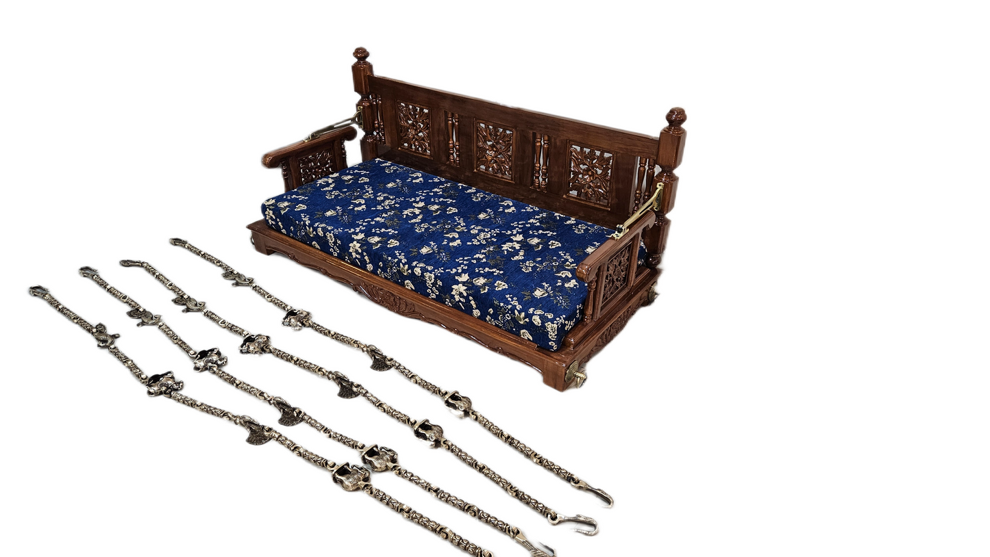 Traditional Indian Wooden Jhula for Home