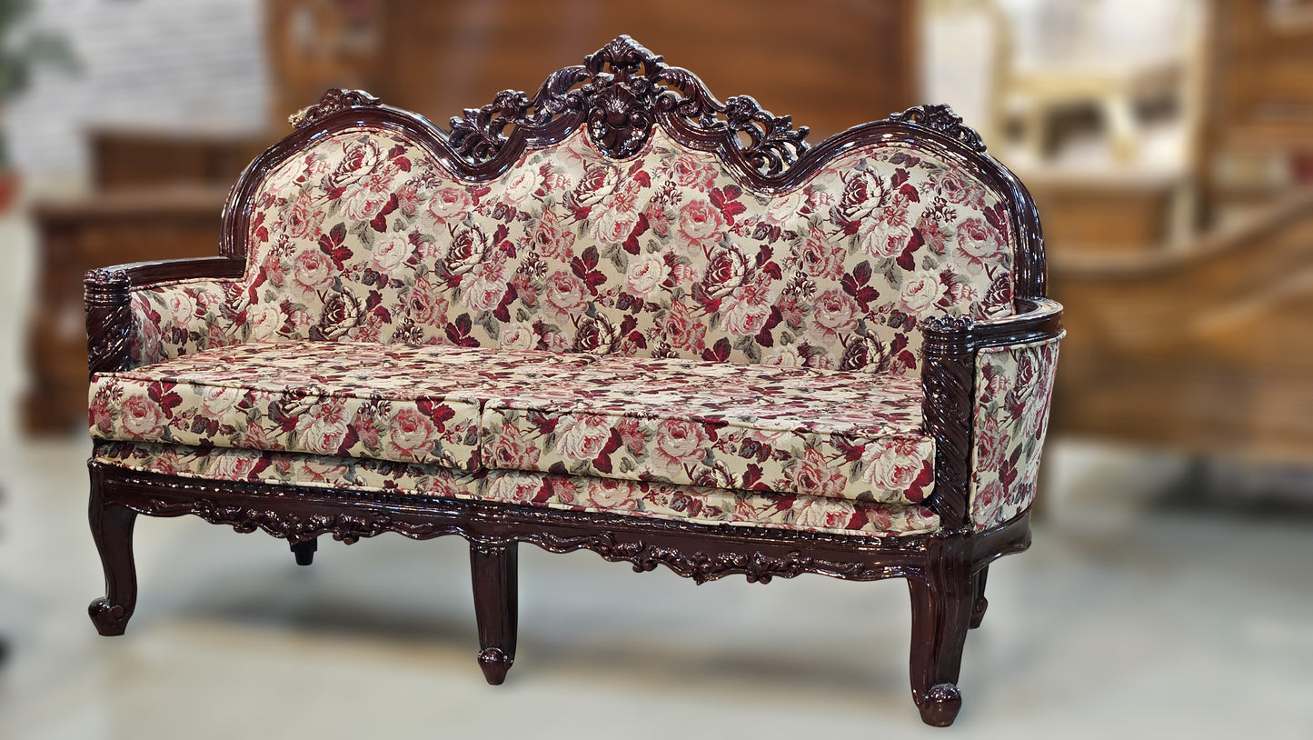 Luxury Carved Wooden Sofa Set | Antique Design for Home & Living Room