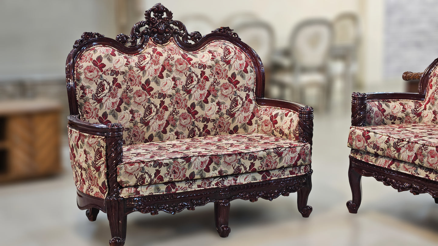 Luxury Carved Wooden Sofa Set | Antique Design for Home & Living Room