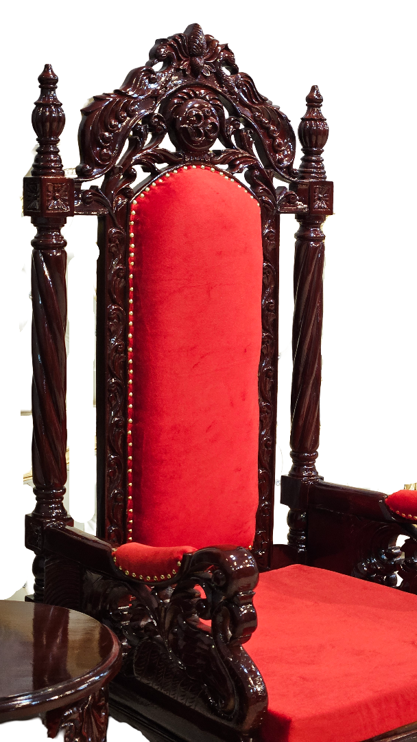 Premium Wooden Guruji Chair for Mandir, Ashram, and Spiritual Seating