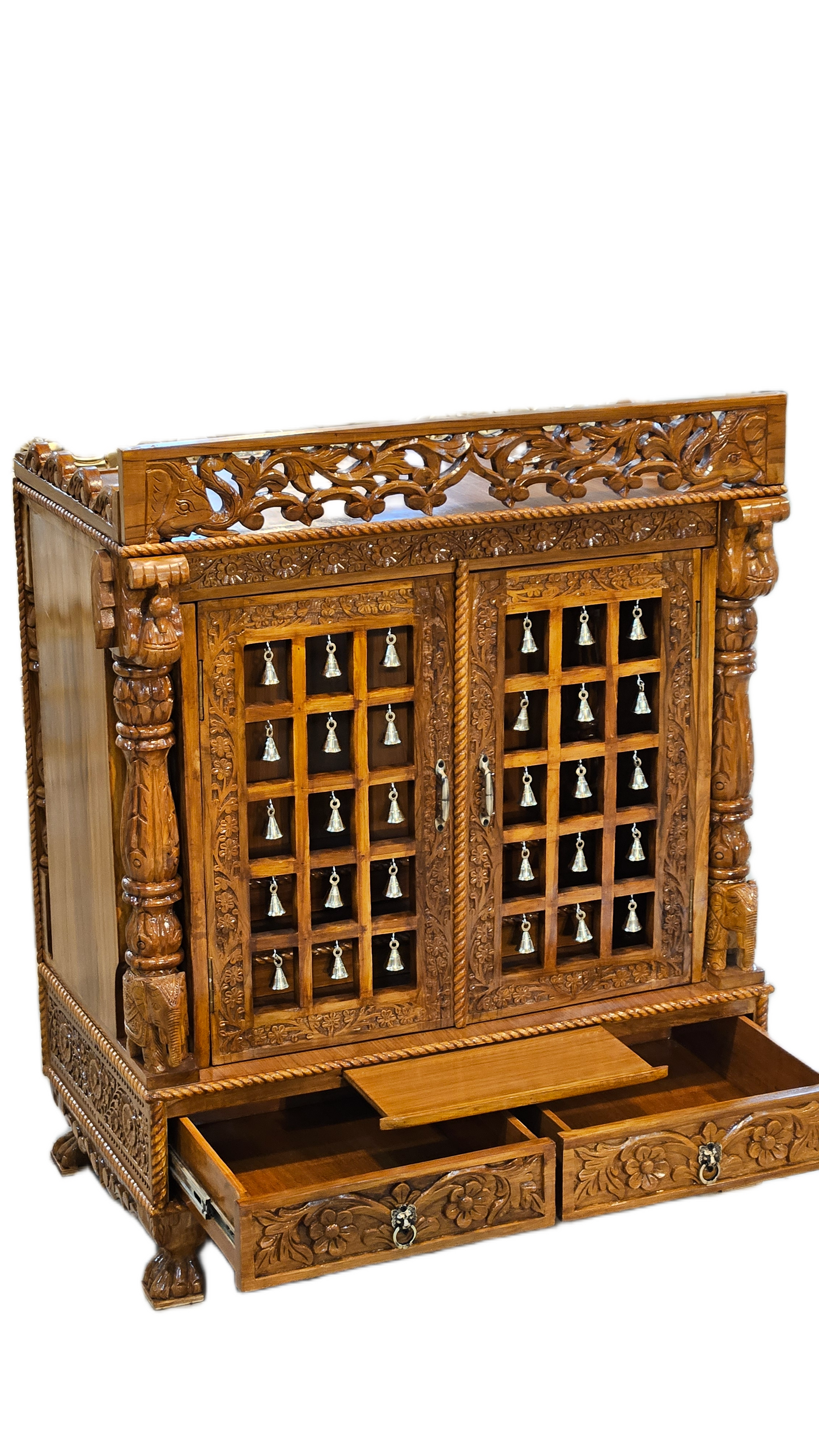 Antique Style Wooden Temple for Home Worship