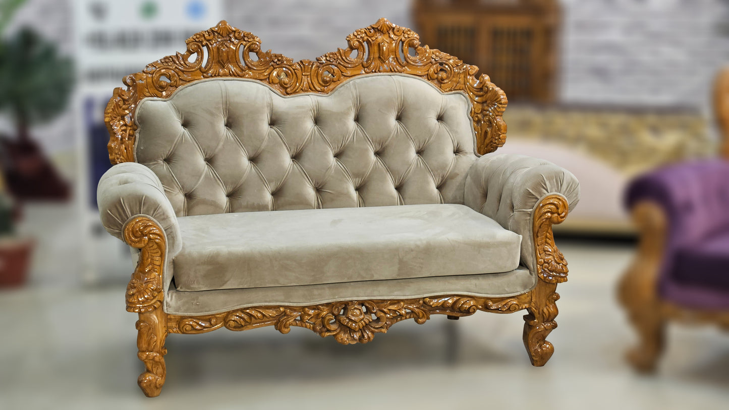 Luxury Antique Wooden Sofa Set | Carved Sofa for Living Room