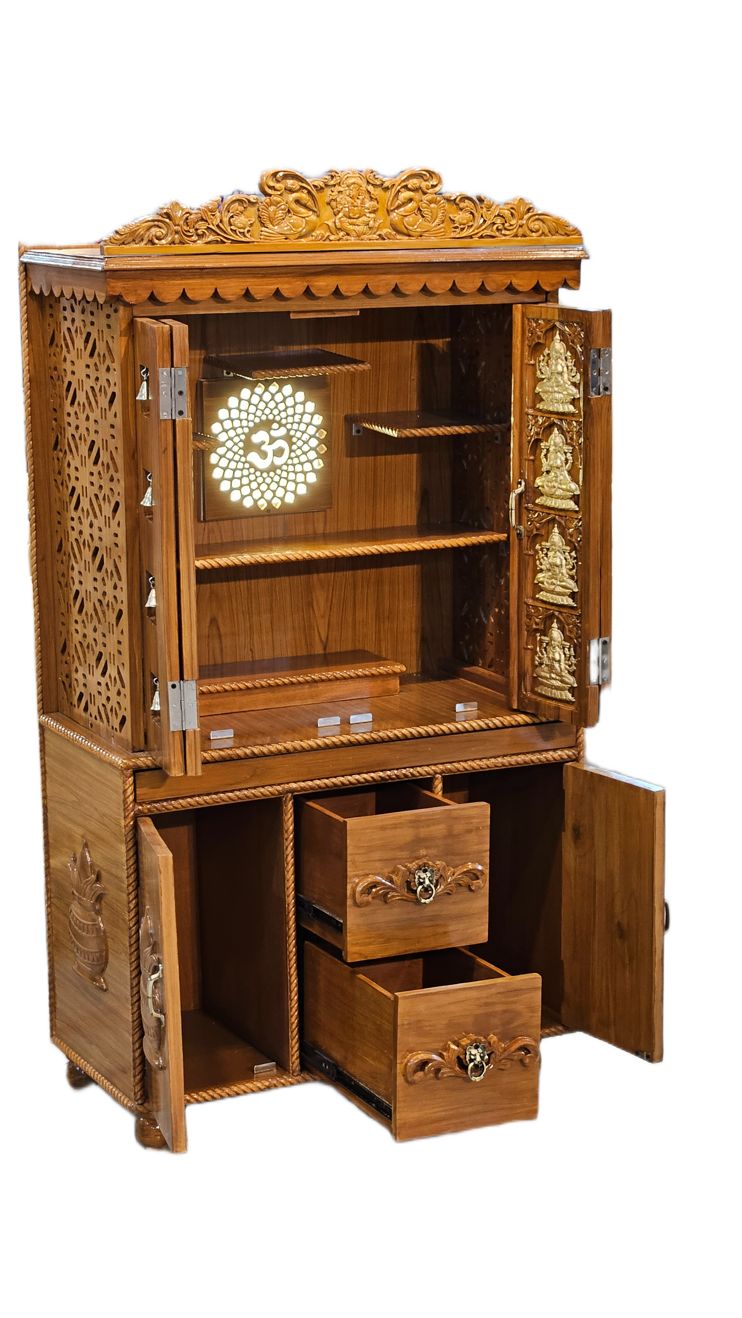 Designer Pooja Mandir for Living Room Décor