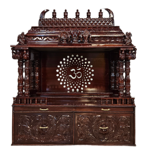 Elegant Wooden Temple for Office & Home Interiors