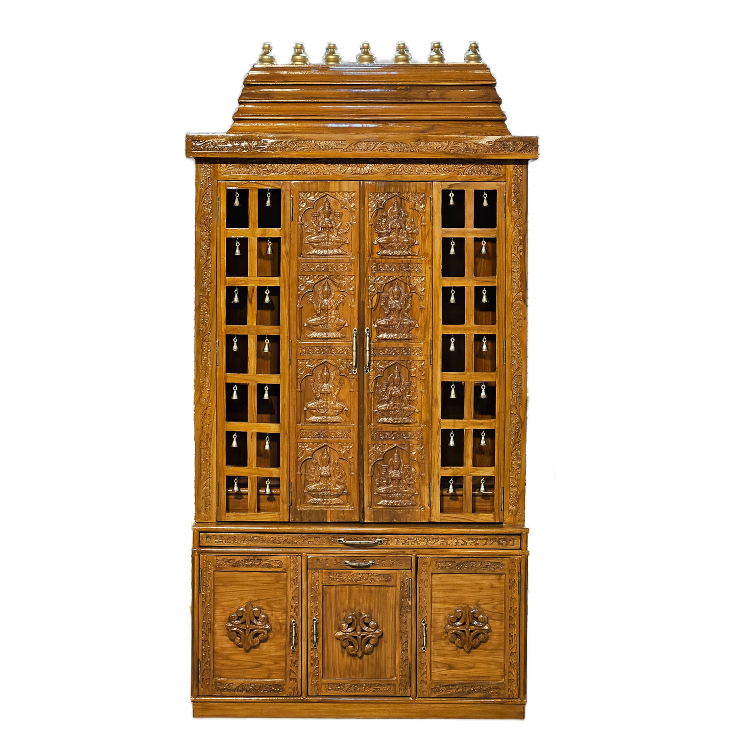 Handmade Wooden Temple with Fine Finishing