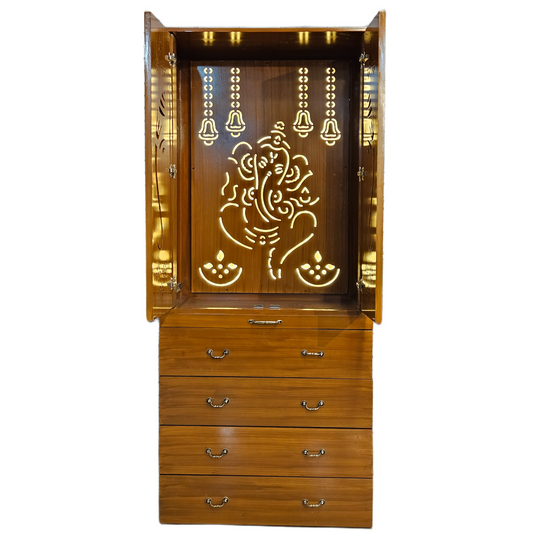 Antique Style Wooden Temple for Home Worship