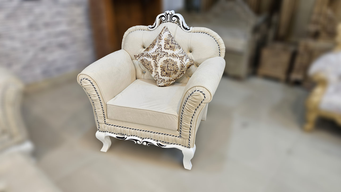 Vintage Hand-Carved Sofa Set | Solid Wood Traditional Sofa