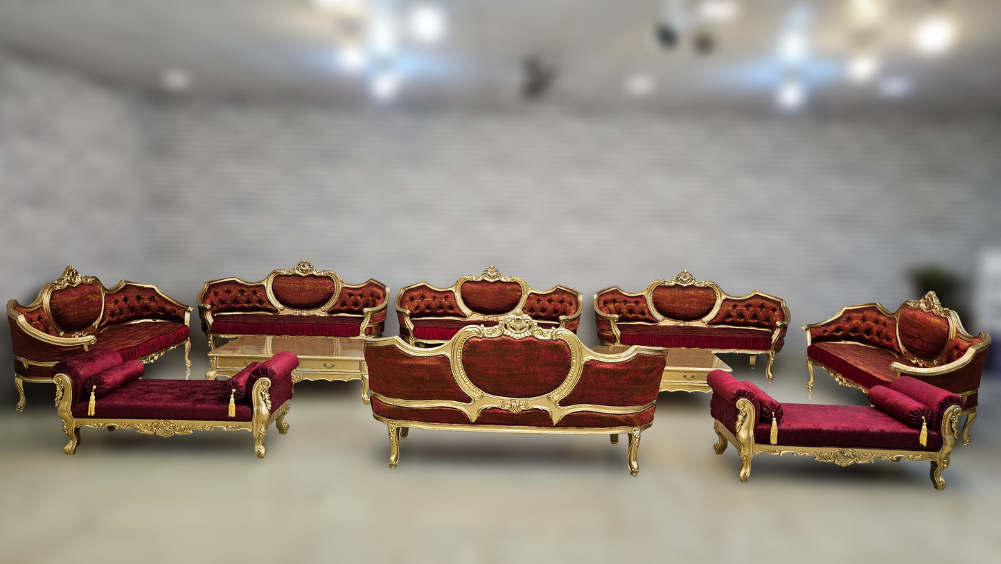Royal Maharaja Style Wooden Sofa Set | Antique Carving Design