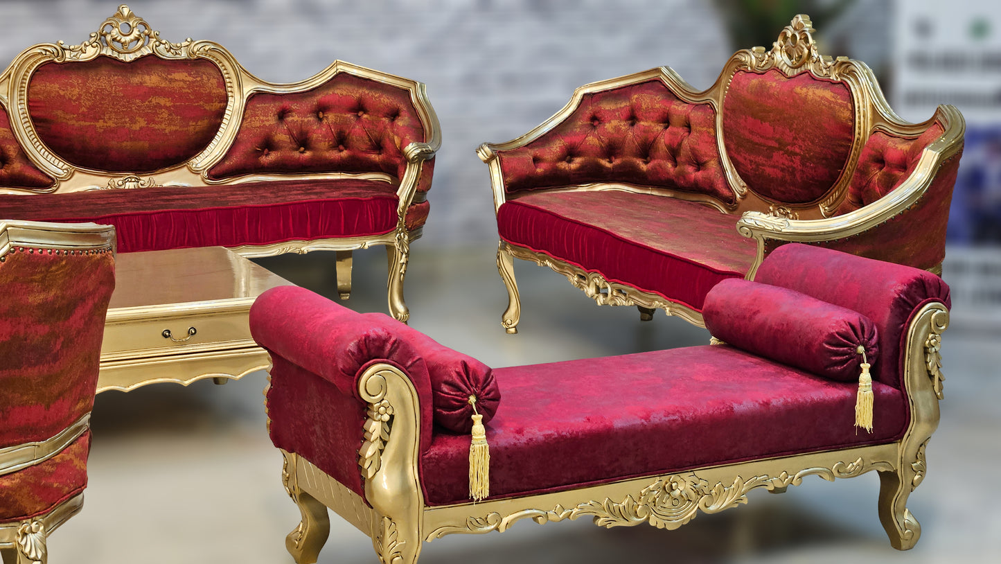 Royal Maharaja Style Wooden Sofa Set | Antique Carving Design