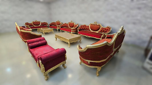 Royal Maharaja Style Wooden Sofa Set | Antique Carving Design