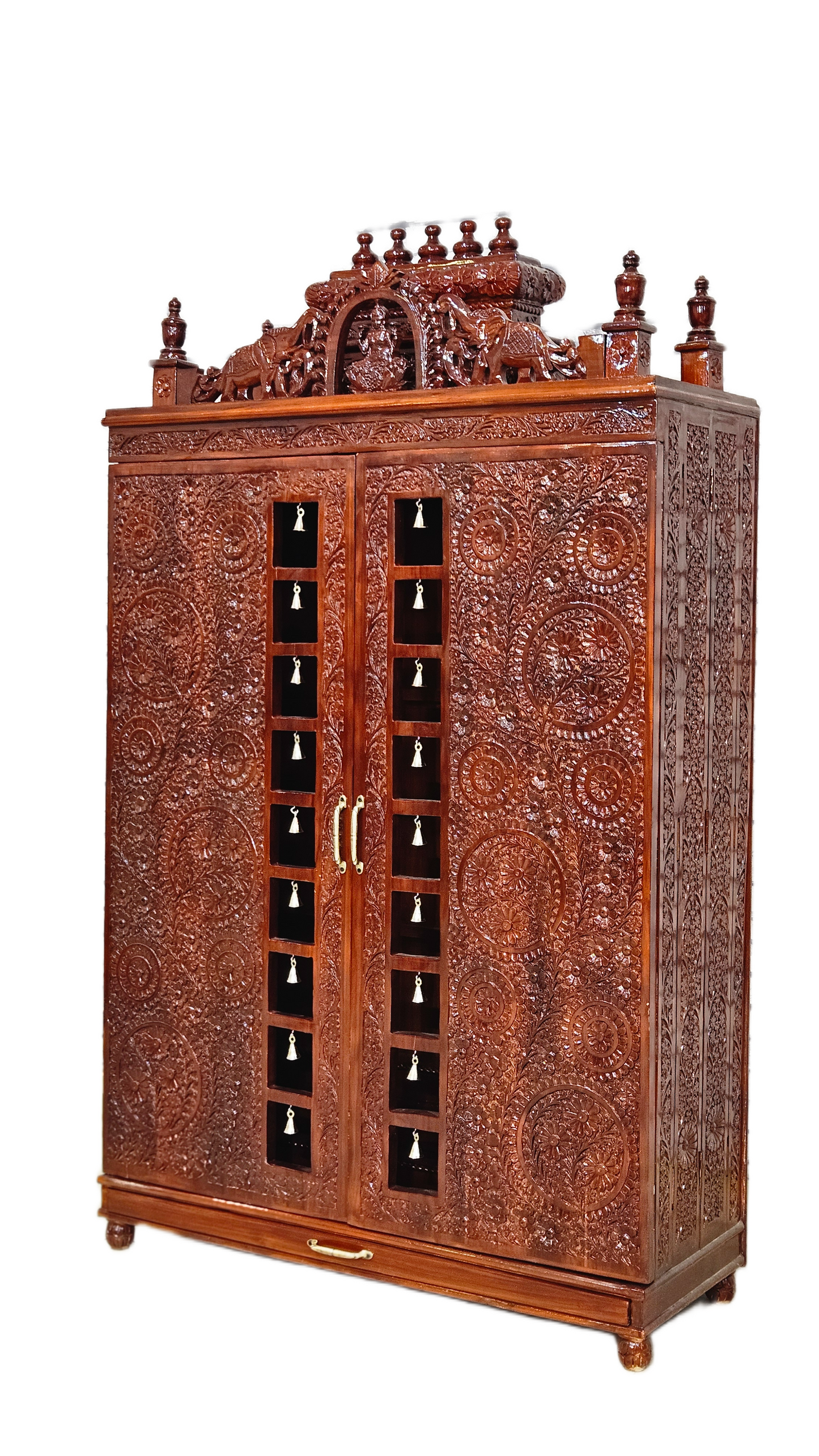 Compact Wooden Temple for Small Homes & Apartments