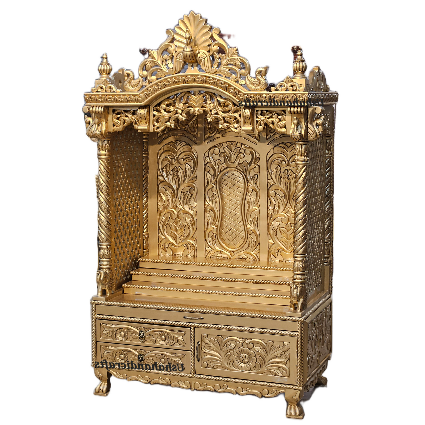 Designer Wooden Temple for Home & Office Pooja