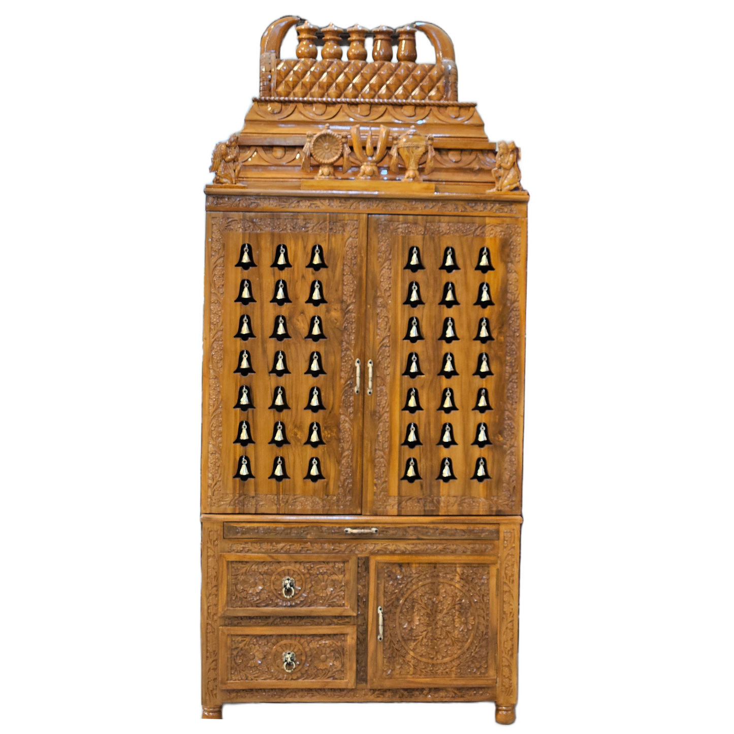 Designer Wooden Temple with Traditional Craftsmanship