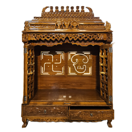 Luxury Wooden Temple with Foldable Doors
