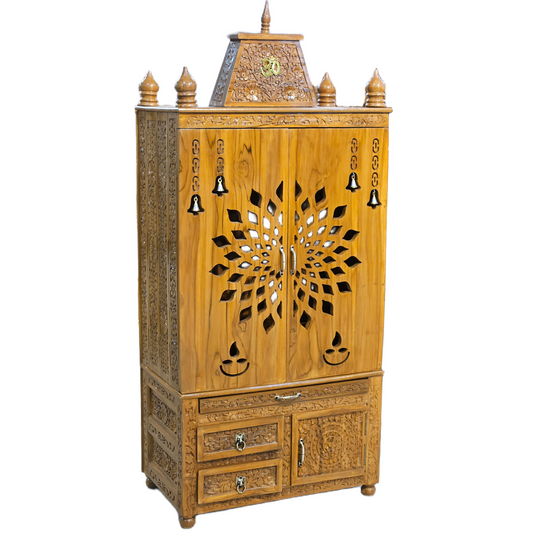 Elegant Wooden Temple for Office & Home Interiors