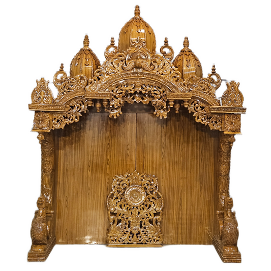 Luxury Wooden ISKCON Pooja Temple
