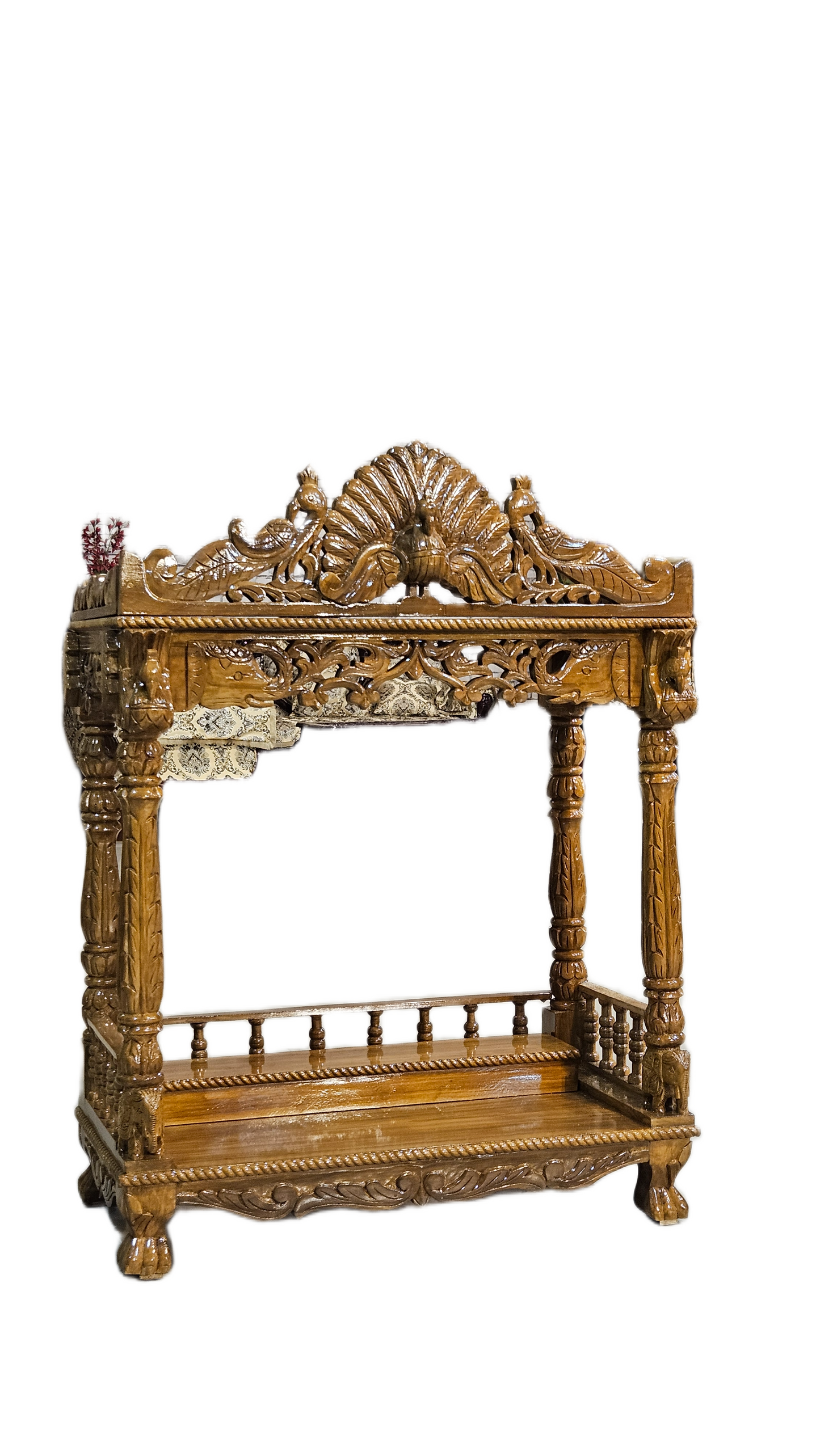 Peacock Design Altar for Home and Offices